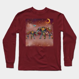 mandala elephant artwork full of love. Long Sleeve T-Shirt